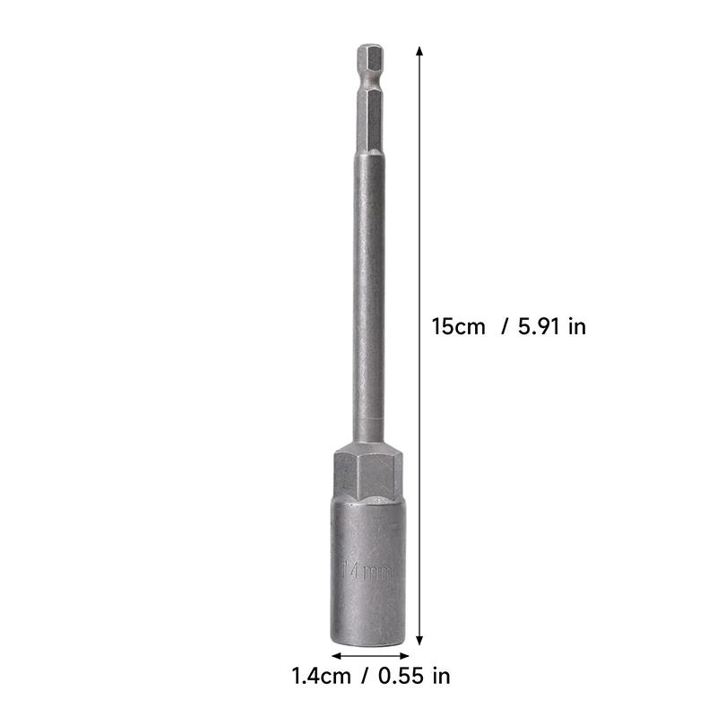 8/10/12/14mm Electric Drill Sockets Hex Head Bolt Nut Driver Bit Impact Drill Bits Adapter Wrench Extension Rods Repair Tools