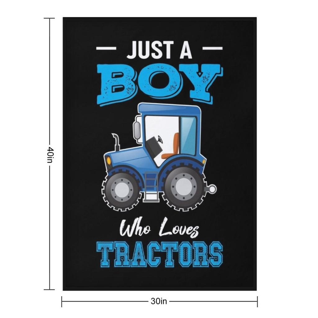 Just A Boy Who Loves Tractors Throw Blanket Stuffeds valentine gift ideas Hair Designers Blankets