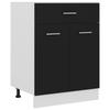 VidaXL Chest of Drawers "Lyon" Black 60 X 46 X 81.5 Cm Engineered Wood 801229