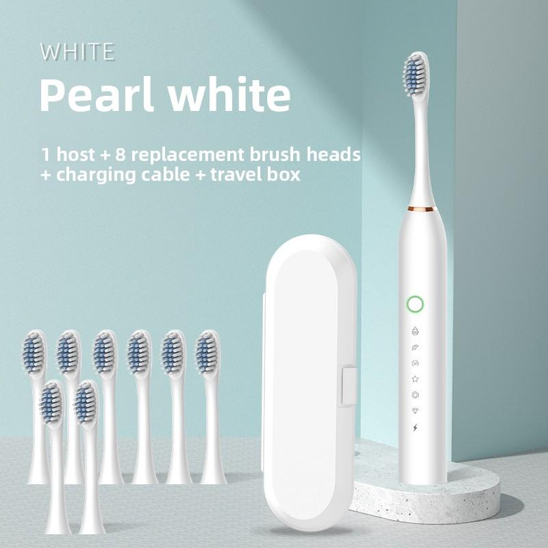 Electric Toothbrush Adult Bright White Automatic Charging Waterproof Sonic Soft Bristle Brush Men and Women Couple Children Set Toothbrush
