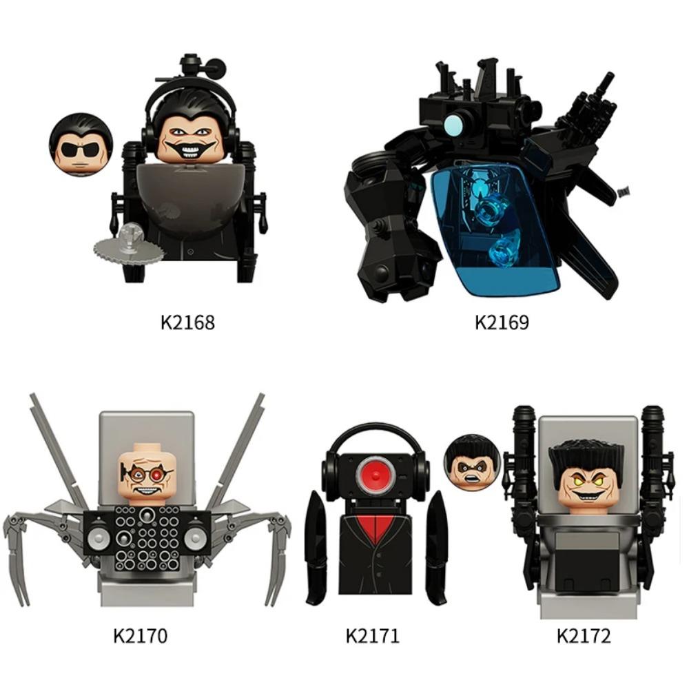 MOC Skibidi Toaletă Man vs Monitor Blocuri de construcție Audio și Camera Man Jucării pentru copii Cadou de aniversare de Crăciun