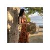 Casual Fashion Temperament Wear Seaside Vacation Print V-neck Suspender Dress Bohemian Beach Dress Summer Tide