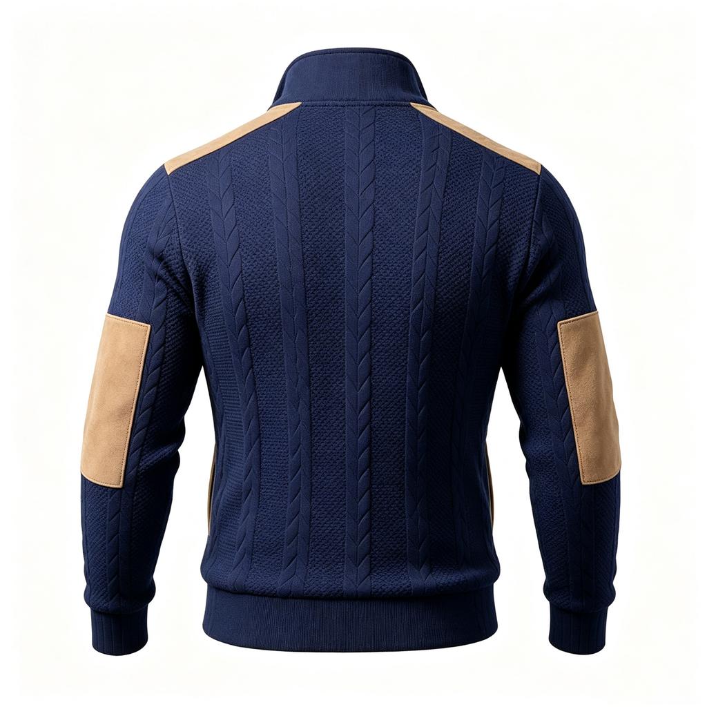 Men's Winter Zip-Up Jacket With, Color Design