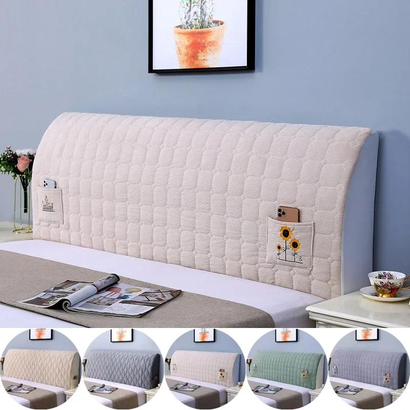 Plaid Kopfteil Abdeckung Nordic Weiche Kopfteil Abdeckung Plüsch Samt Bett Kopf Abdeckung Schlafzimmer Rückenlehne Staub Schutz Wohnkultur