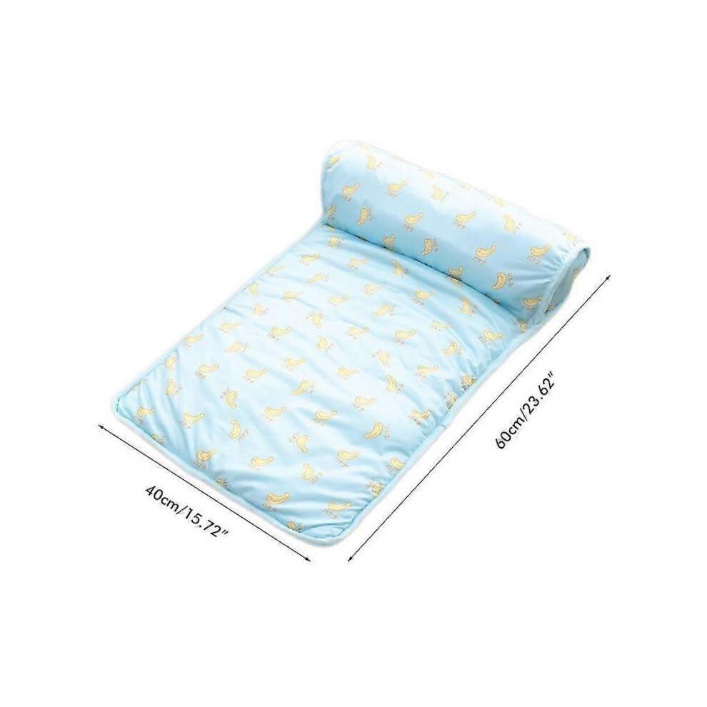 Pet Cooling Mat Summer Ice Silk Cold Pad Cooling Cushion Blue Banana Pattern 60x40cm S Lightweight Portable Comfortable for Cats And Dog