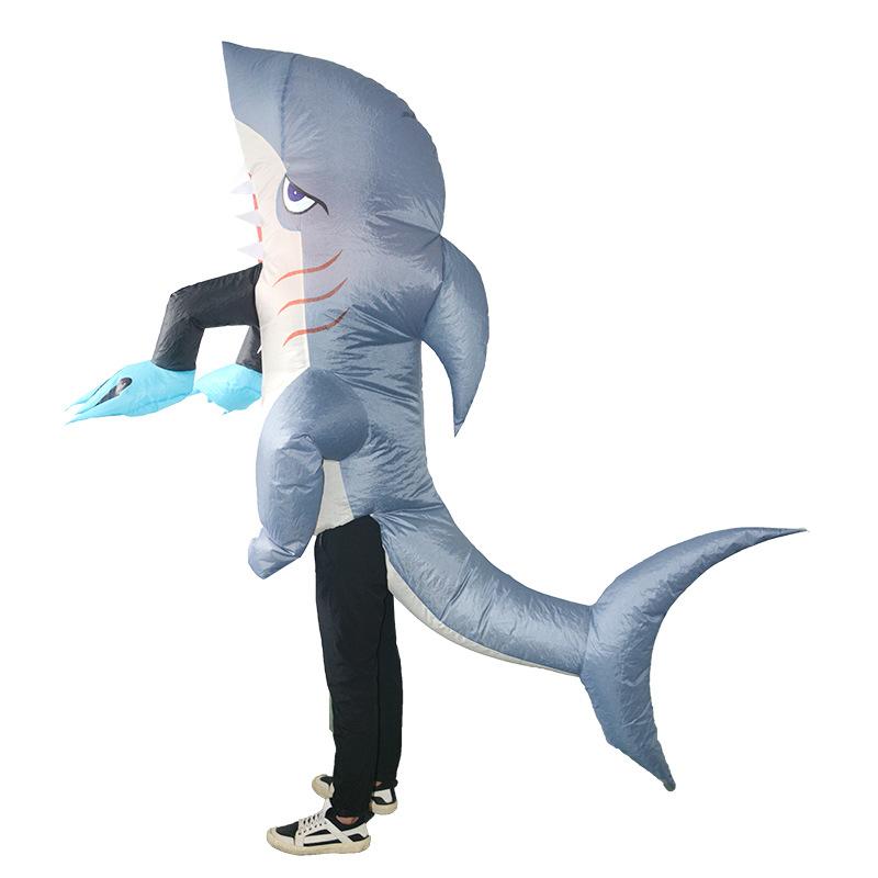 Halloween Cos Man-Eating Shark Inflatable Costume Festival Performance Cartoon Animal Stage Role-Playing Costume Prop Modeling