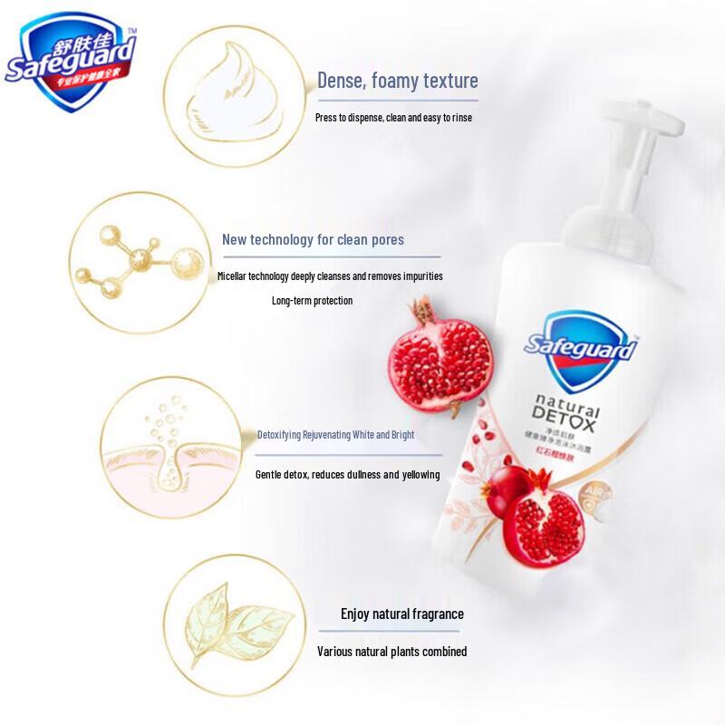 Safeguard Revitalizing Red Pomegranate Foam Shower Gel