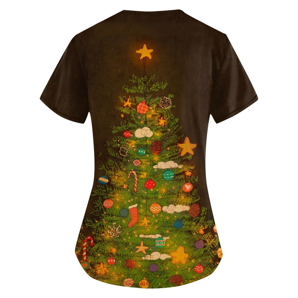 Damjulmönstrad uniform arbetsuniform V-ringad ficka skyddande arbetsuniform