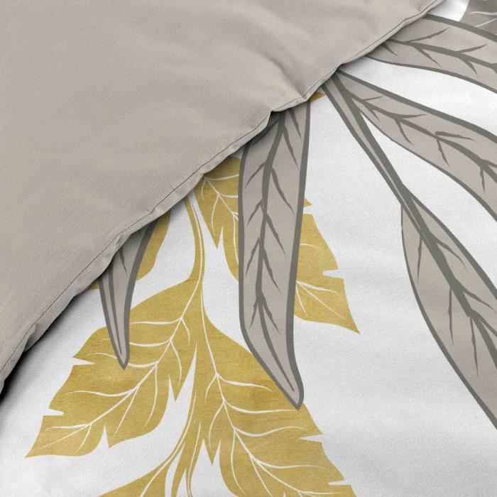 Parure Housse De Couette + Taies - Orlana - 220 X 240 Cm - 100% Coton - Lavable - Chambre