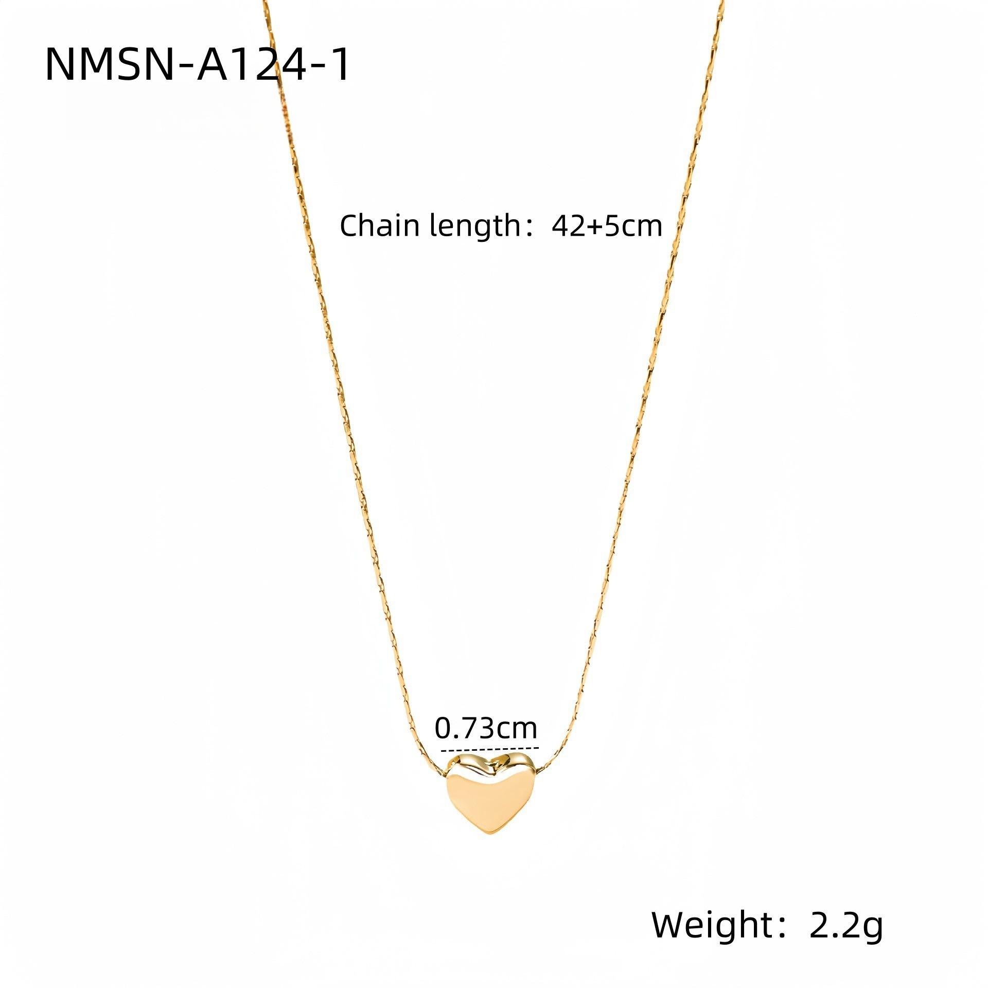 GEMCHIC Women s Heart Pearl Stainless Steel Necklace 18K Gold Plated Fashion Clavicle Chain