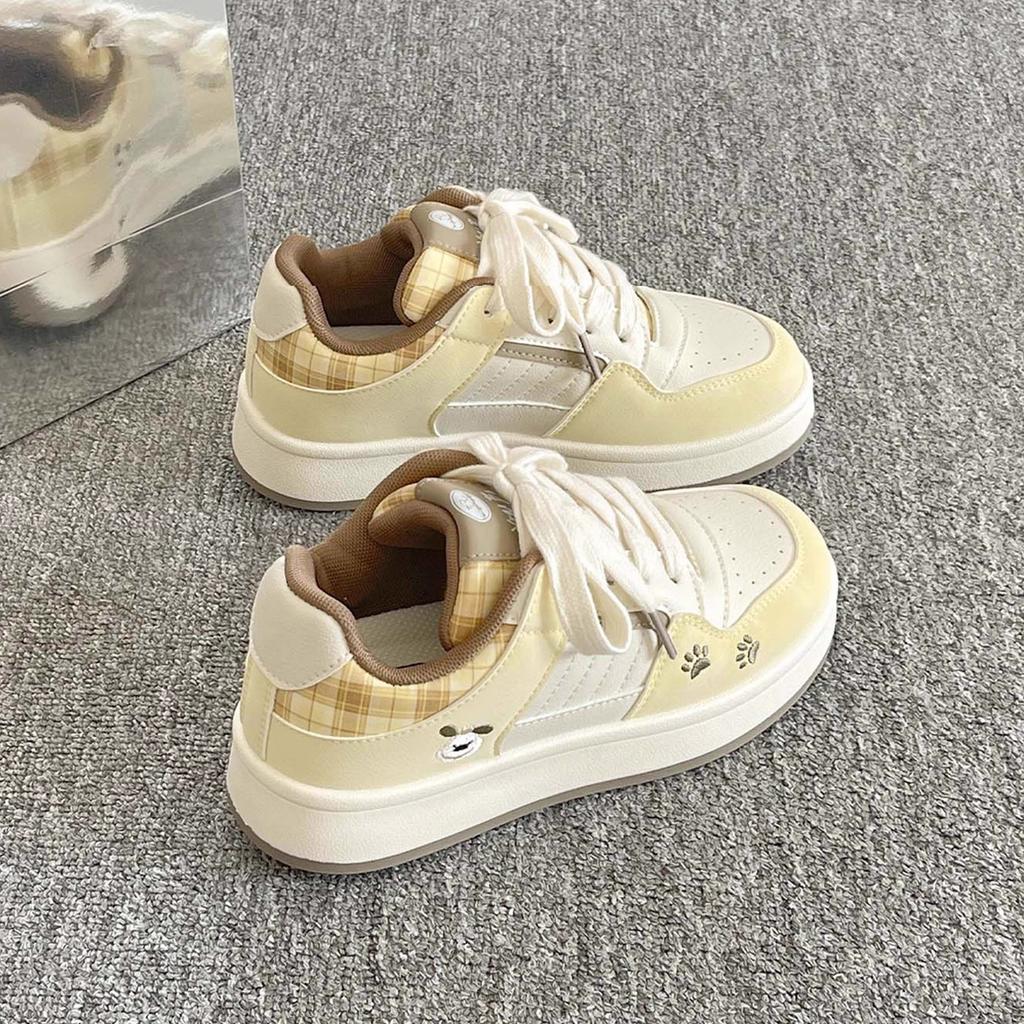 Dopamine Breathable 22 Spring and Autumn New Cute Bread Casual Shoes Student Sports Shoes Board Shoes