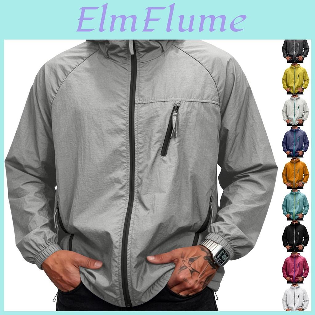Up Uv Zip Mens Hooded Jacket Lightweight Quick Dry Sun Outdoor Coat For Travel Sports