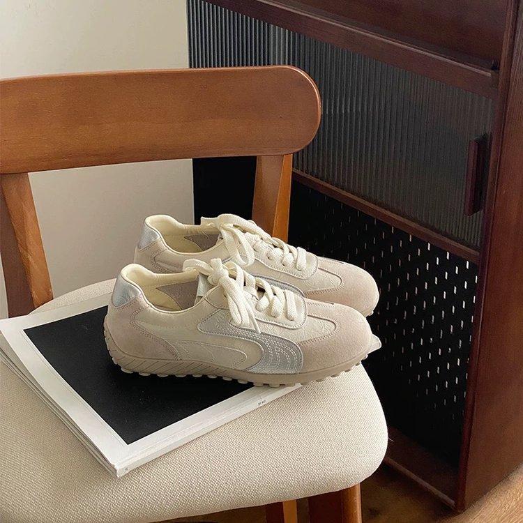 Soft Leather Version~ Casual Sports Board Shoes, Little White Shoes, Outdoor Running, Mountaineering, Soft Soles, Thick Soles, German Training, Forres