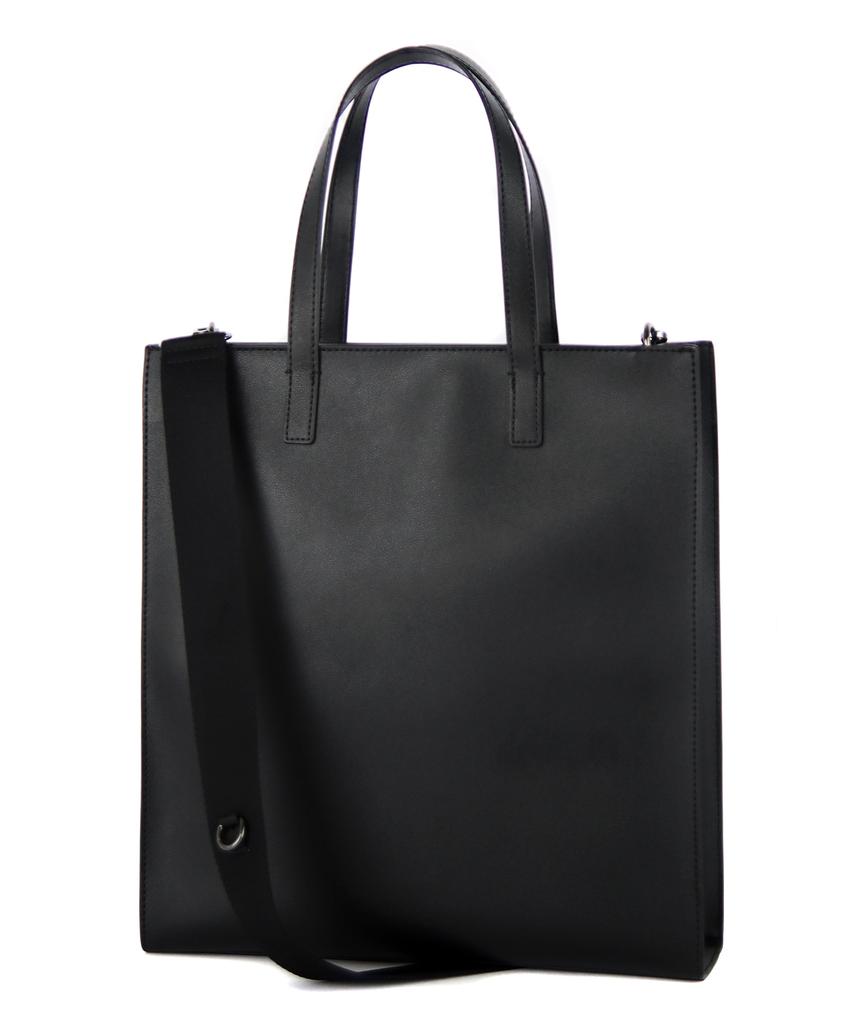 Bymoss Leather Modern Tote Bag [Black]