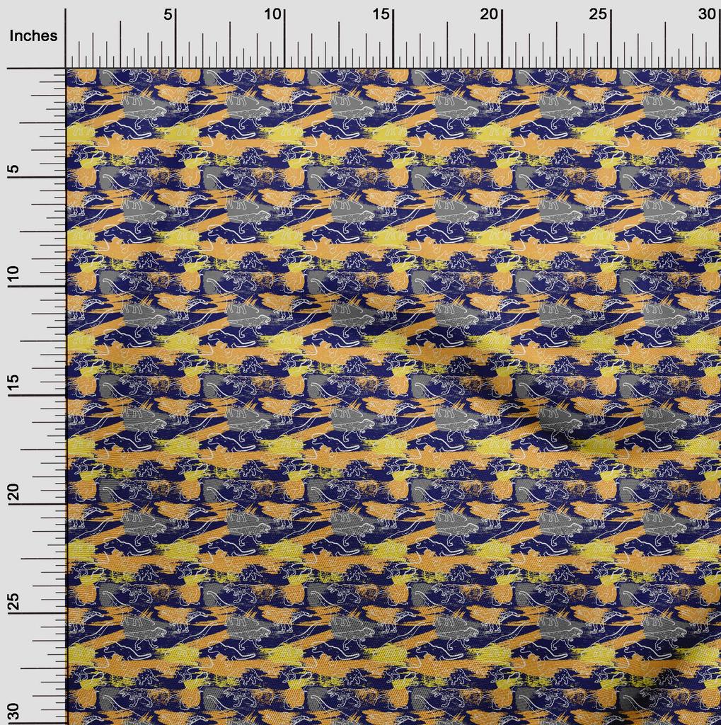 oneOone Cotton Flex Blue Fabric Abstracts Quilting Supplies Print Sewing Fabric By The Yard 40 Inch