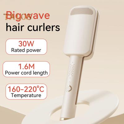 Rizador de pelo de cerámica de 32 mm en forma de V, con ondas francesas grandes, herramienta de peinado, antiescaldaduras, rizador profundo para cabello corto y largo.