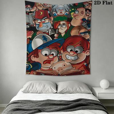 Gravity Falls Cartoon Pattern Home Decor Tapestry, Wall Hanging, Decorative RV Wall Cloth.SGT0917582