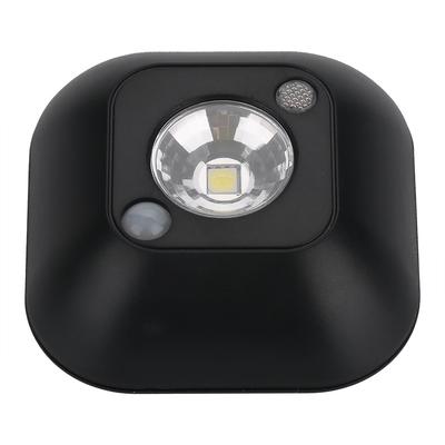 Mini bezprzewodowy czujnik ruchu na podczerwień LED lampka nocna zasilana bateryjnie lampa do szafy szafki czarna