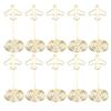 10 Piezas Pinza para Mensajes Escritorio Metal Portatarjetas de Visita Foto Dorado Avión Soporte Con Base