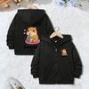 Fashion Sweatshirts Zip Up Hoodie Capybara Jacket for Boys Girls Zipper Spring and Autumn Trendy Graphic Cartoon Hoodies Kids