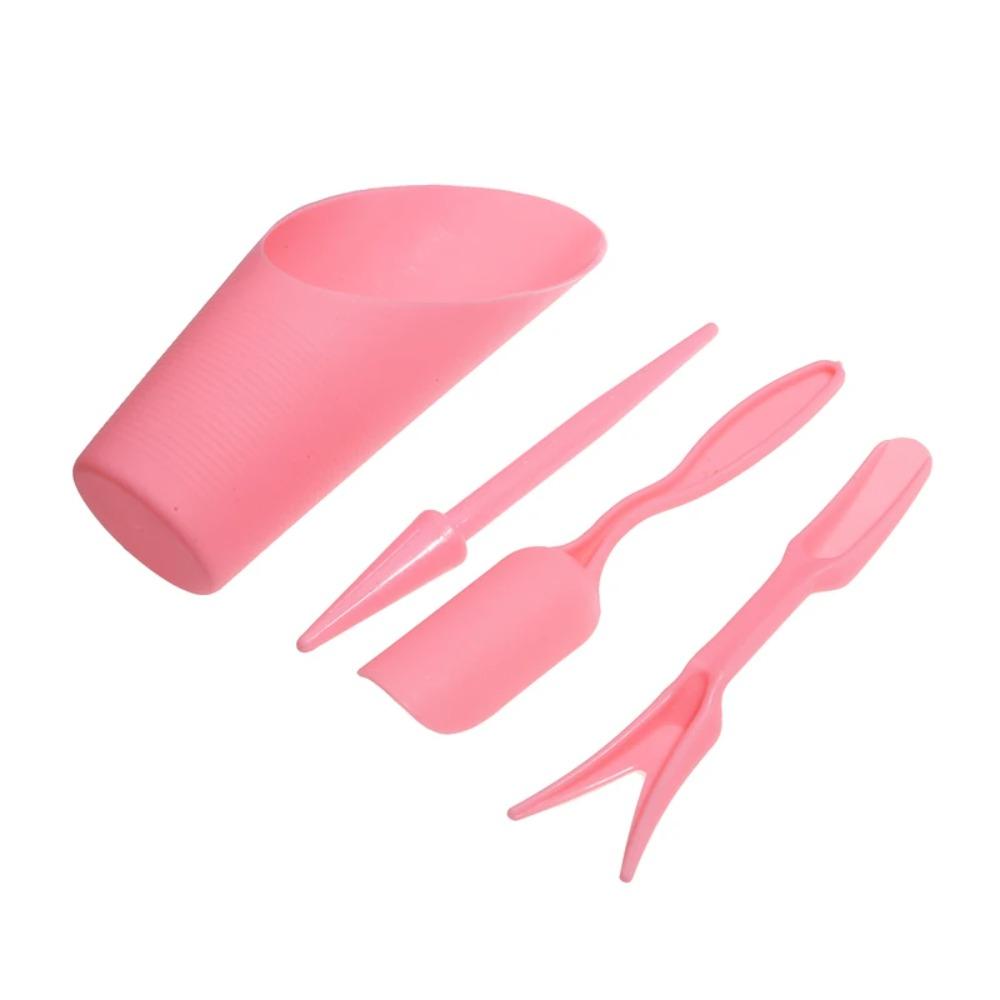 

4Pcs Garden Planter Kit Sowing Shovel Spoon Succulents Seedlings Tool Bonsai Fertilizer Plastic Handle Soil Replacement Tools розовый