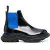 Cigarrete Mãe Uva Feminino Outono e Inverno Couro Macio Plataforma Curto Versátil Botas Chelsea Britânicas