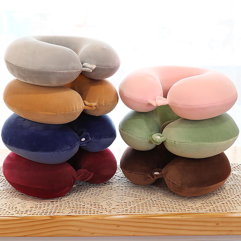 U-Shaped Memory Foam Neck Support Pillow for Travel and Office