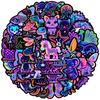 10/30/50pcs Neon Style Mix Animals Stickers Aesthetic Cat Dinosaurs Bird Cartoon Decals Waterproof Graffiti Bike Scrapbooking