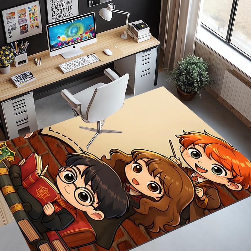 Harry Potter Pattern Rug, Indoor/Outdoor Mat, for Picnic, Gameroom, Bedroom, Office, Living Room, Home Decor Carpet, Birthday Gift