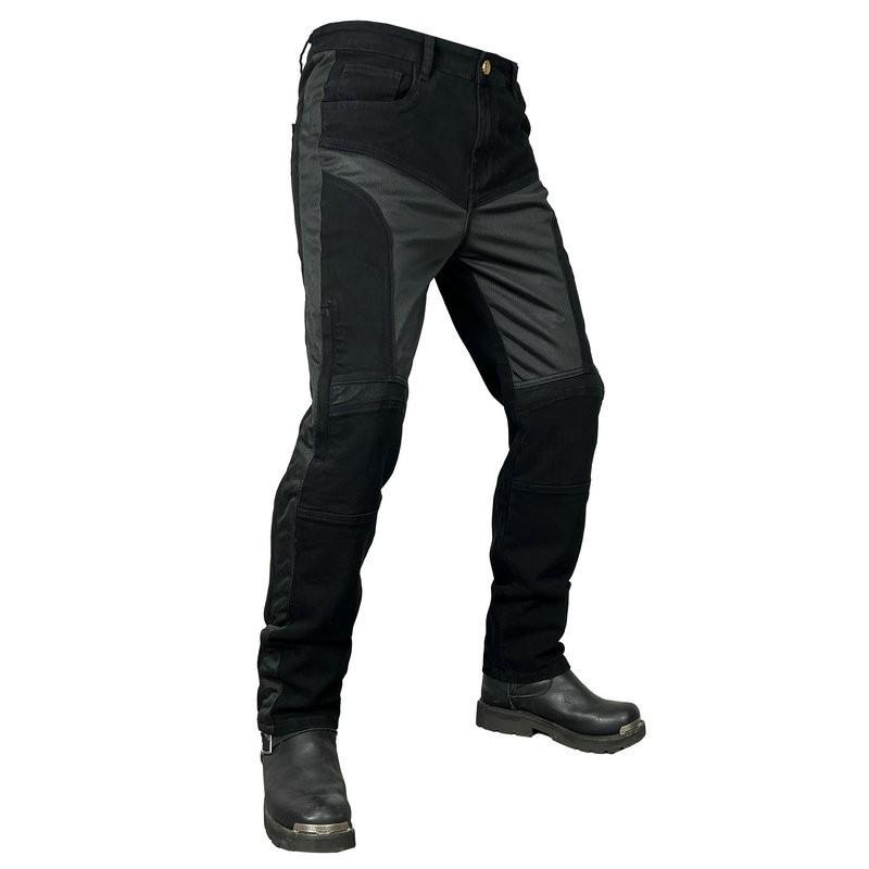 Mens Motorcycle Jeans Mesh Breathable Biker Pants Adjustable Knee Pads Protective Gear