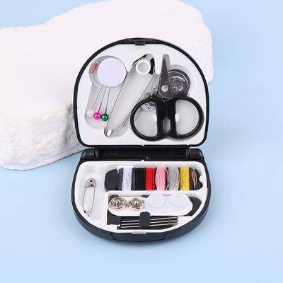 1Set Knöpfe Pins Aufbewahrungsboxen Nähkasten Haushalt Tragbarer Reise Mini Nähset Schere Fingerhut Nadelfäden Box Set