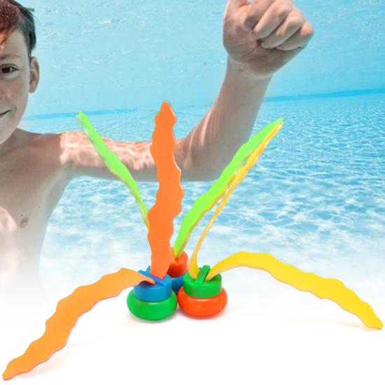 3Pcs Diving Toy Funny Interactive Educational Sea Weed Throwing Diving Toy for Swimming