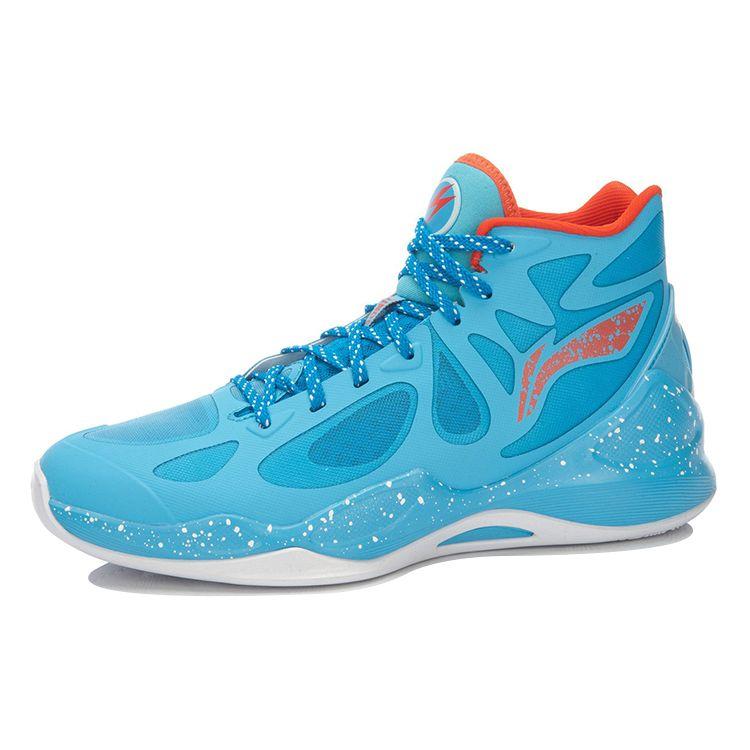 Li Ning Sonic 4 High-Top Basketball Shoes Unisex Sneakers Blue Orange ABPL011-5