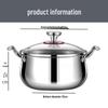 24CM Thickened Stainless Steel Universal Soup Pot