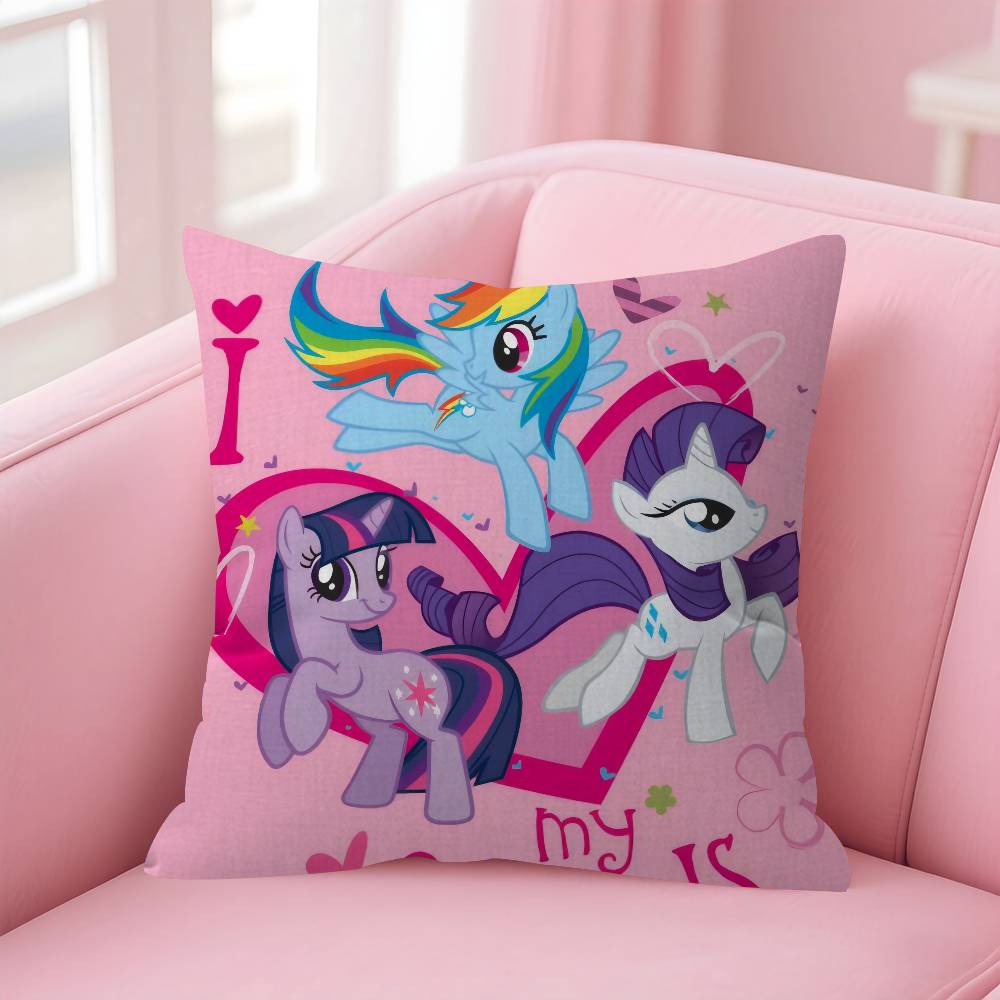 Maple Design Cushion Cover Happy Autumn Harvest Decor Holiday Decorati Pillow Cover Cartoon My L-Little P-Pony Pink