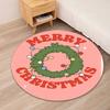 Christmas Printed Round Rug Carpet Chair Rug Area Rug Entryway Doormats,for Office Chair Living Room Bedroom Kitchen Room.