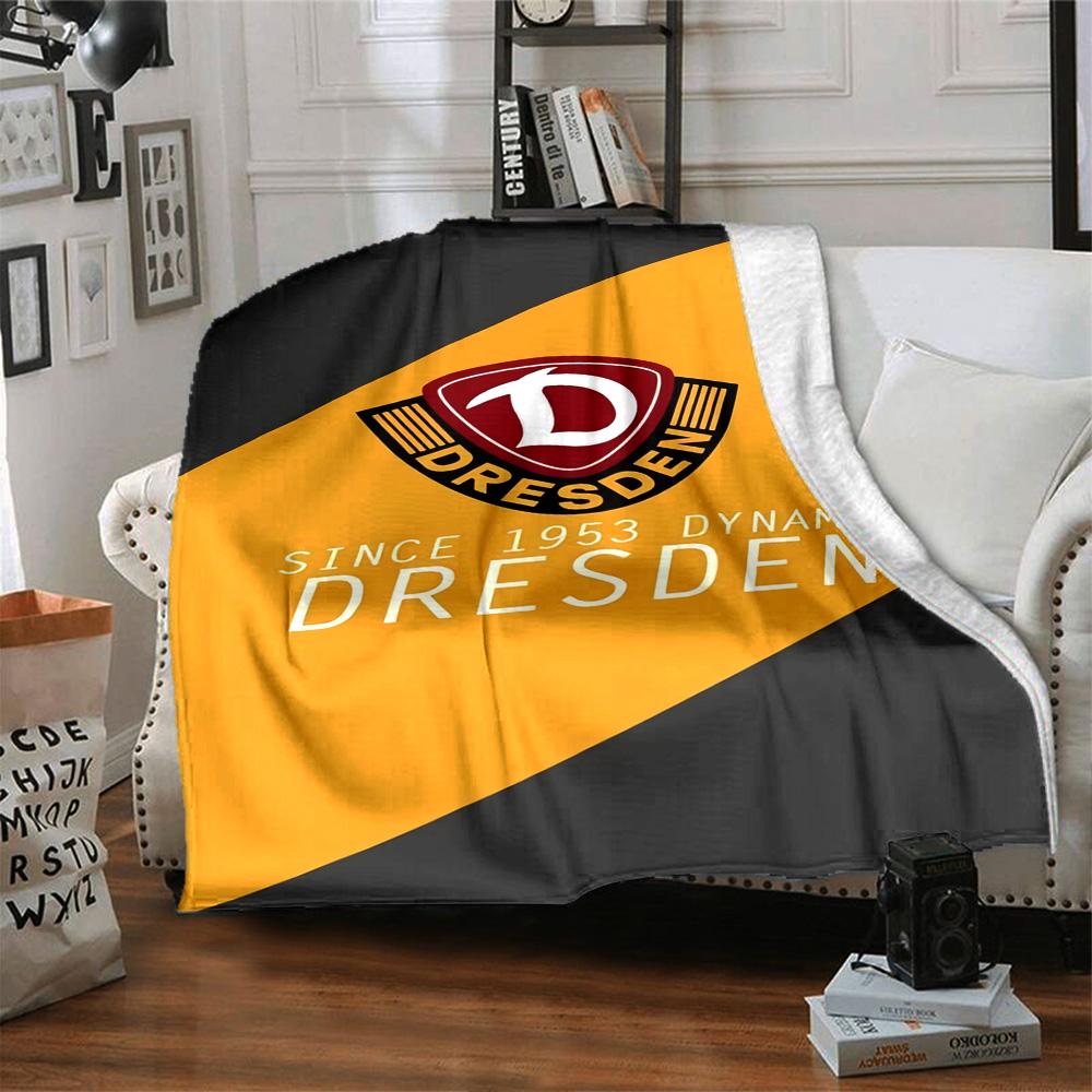 Dynamo Dresden Fußballverein Logo Aufdruck Fleece Decke Weiche Warme Überwurfdecke Sofa Couch Bett Heimdeko Für Sportfans