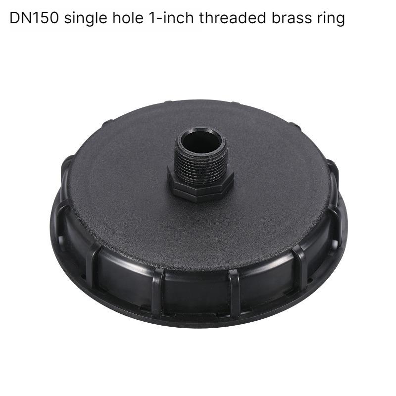 DN150 Plastic Lid 162mm IBC Ton Tank Double Hole Cap, Dual Port Filling Extraction Cover Easy To Disassemble