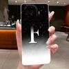 Anti-scratch Phone Case For Vivo iQOO Z11 Turbo Jelly Clear TPU Soft Casing Lucky Initial Letter With Flower Couple Shell