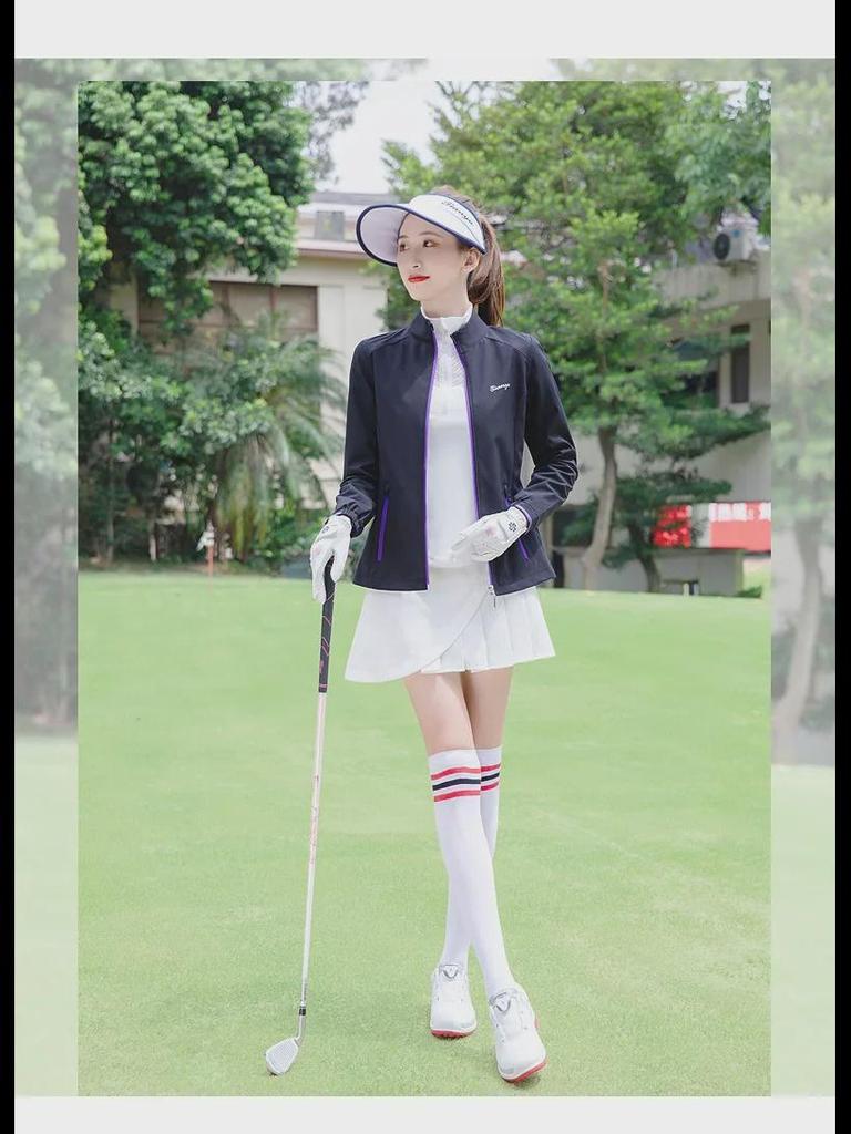 Yeni Kadın Golf Ceket - Sonbahar/Kış, Rüzgar Geçirmez, Su Geçirmez, Dar Kesim, Sıcak, Rahat Spor Stili
