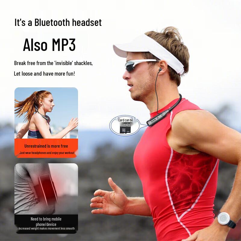 OKSJ A12 Wireless Neckband Bluetooth Earbuds with ENC Noise Cancellation