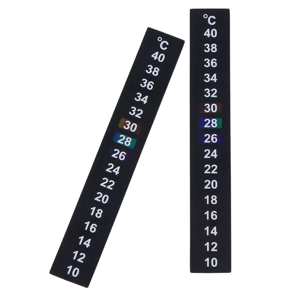 8pcs 10℃ to 40℃ Temperature Sensing Stickers Liquid Crystal Black Fish Tank Thermometer Self Adhesive Thermometer Labels