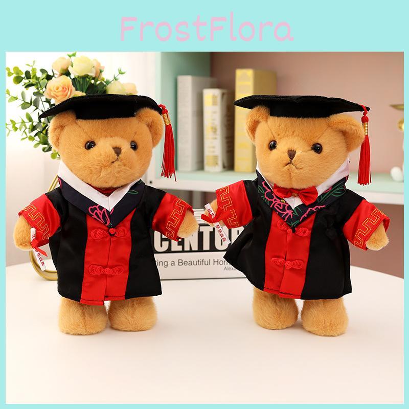 Plush Delightful Doctor Bear With Long Fur And Graduation Outfit Perfect Collectors For