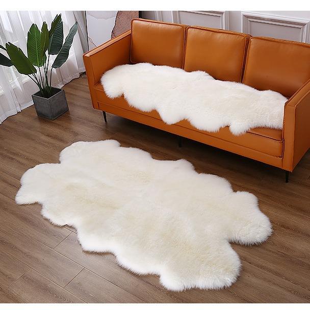 WTEMPO Living Room Plush Shaggy Carpet Super Soft Faux Fur Bedroom Carpets Room Home