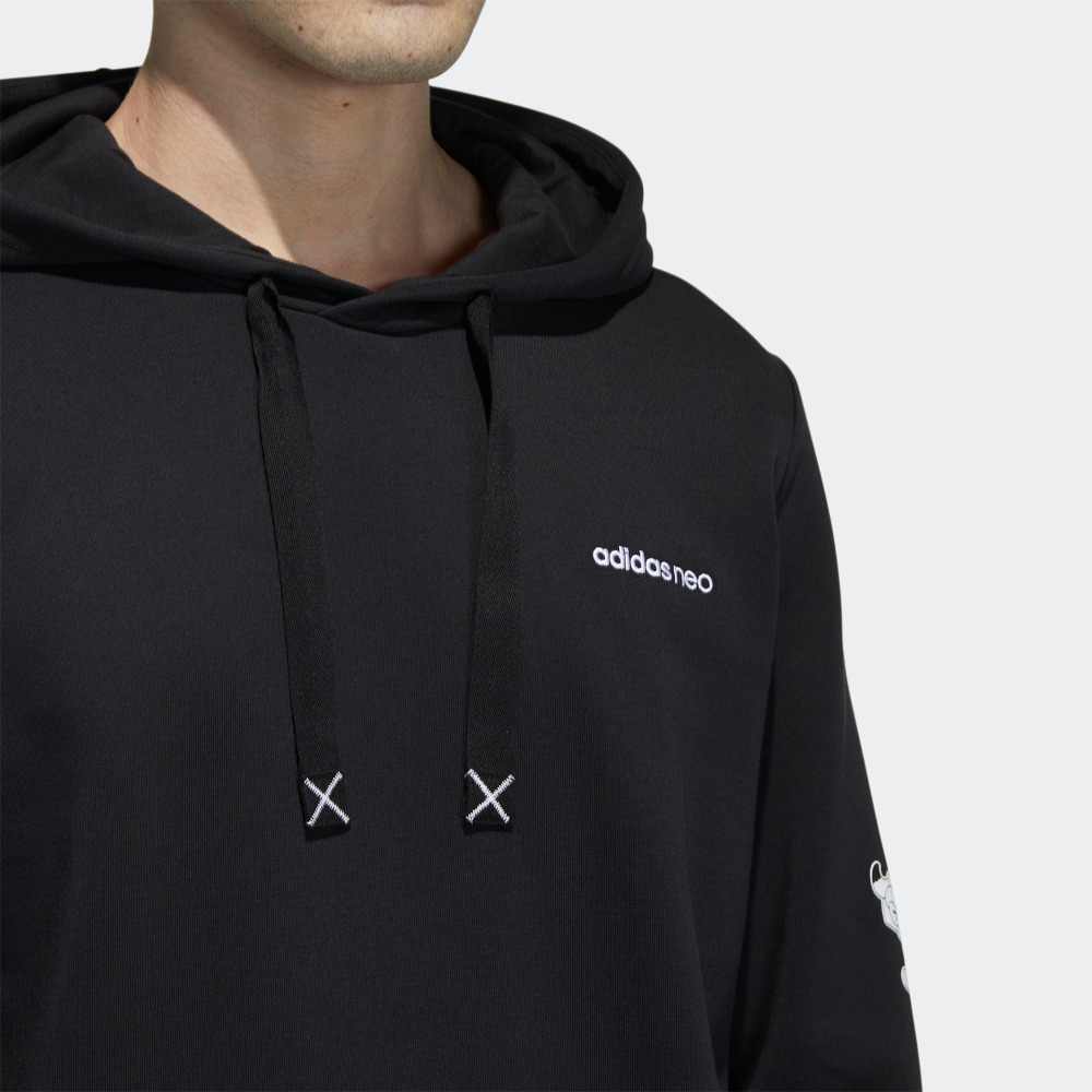 Adidas Neo Sweatshirts Men's Black Hooded Moderate Regular GL8083