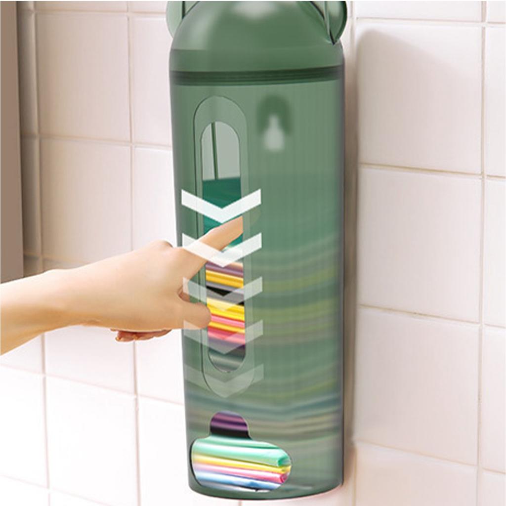 Wall Mount Storage Box with Lid Extraction Type Underwear Sock Dispenser Large Capacity Plastic Organizer Green