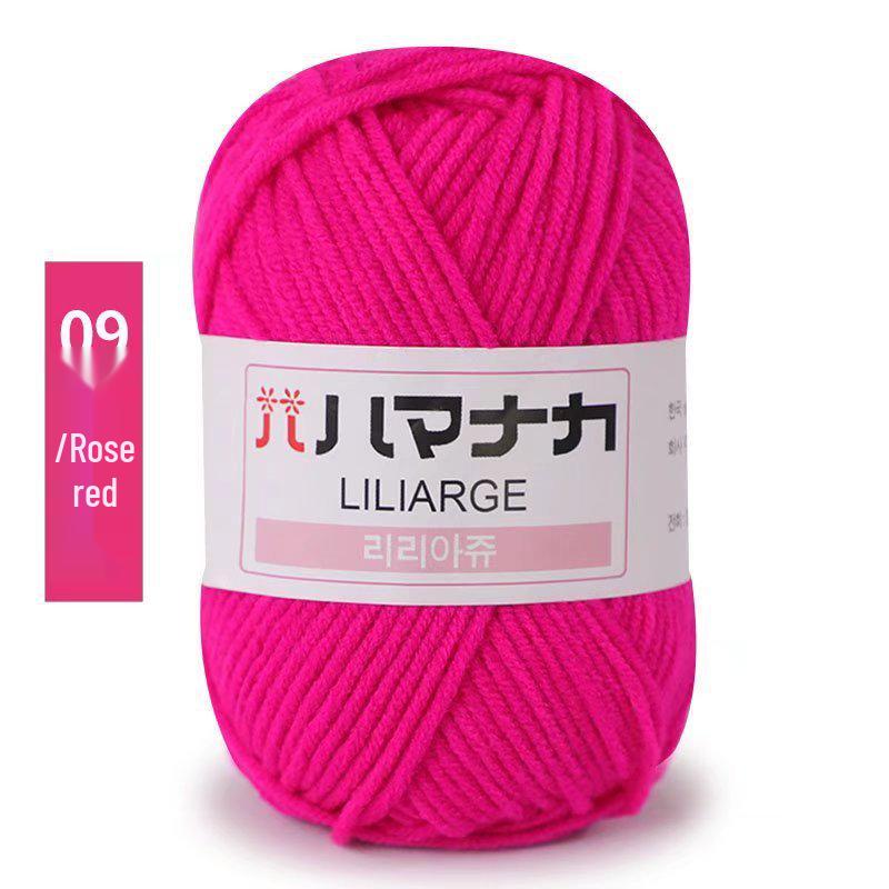 4-Strand Milk Cotton Yarn: DIY Yarn Ball for Medium Thickness Knitting Projects - Perfect for Dolls, Cushions, Blankets, and Baby Items
