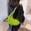 Vintage Trendy Ladies Underarm Shoulder Bag Solid Color Lacquer Pu Leather Handbag Women Fashion Simple Female Luxurious Purse