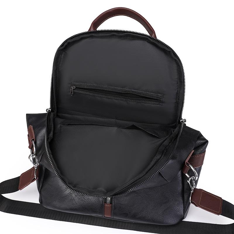 Damen-Rucksack aus weichem Leder, Retro-Rucksack mit großem Fassungsvermögen