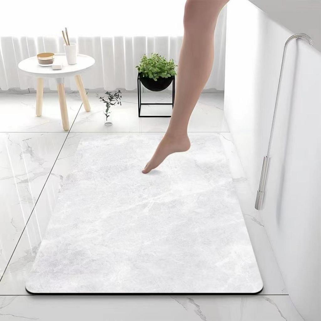 Diatom Thickening Printing Mat Bathroom Bath Nonslip Carpets In Wash Basin Bathtub Side Floor Rug Shower Room Doormat Memory Foam 3d Pad